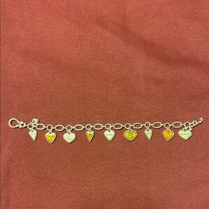 Silver Heart Charm Bracelet